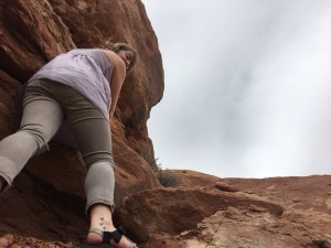 climbing and exploring in Moab